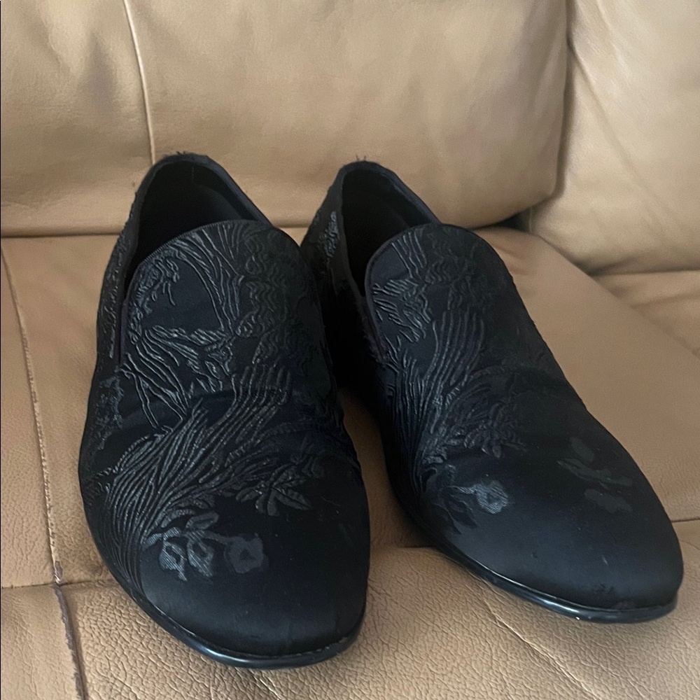 Aldo Black Embroidered Men's Loafers
